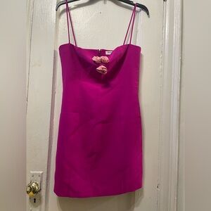 Amanda Uprichard Pink Slip Dress Spaghetti Strap Cocktail